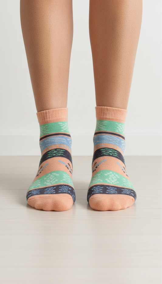 Calcetines tobilleros melocotón pastel
